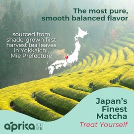 aprikalife Auténtico Matcha en polvo japonés de grado ceremonial, lata de 30 g, polvo de té verde ceremonial orgánico de primera cosecha (1 oz30 g),  
