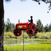 In the Breeze 2507 Red Tractor Ground Spinner, 24" Inch