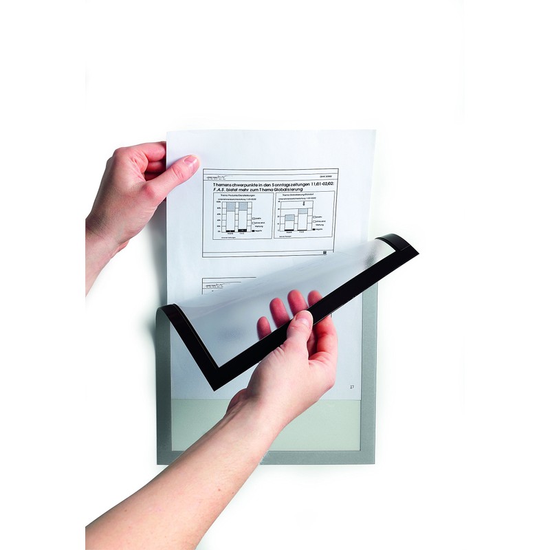 Durable Magnetic DURAFRAME Document Sign Holder, Half Letter-Size 5-1/2" x