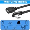 JSADZKJ 90 Degree USB 2.0 Cable USB A Male to