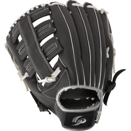 GP (ジーピー) Baseball Glove Mitt, 12.5 inches, For Soft Baseball, General, All Around, Catch Ball [Regular Version: Black/Yellow] [Upgrade Version: Blue/Navy/Black (Brown)/Black (Silver)] [Right-Handed