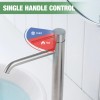 Modern Luxury Brushed Nickel 304 Stainless Steel Single-Hole Mounted Water