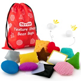 Sensory Bean Bag with Texture, Set of 12 Fidget Sensory Toys for for Autism and Shape Sensory with Bag for Preschoolers, Fine Motor for Boys and Girls