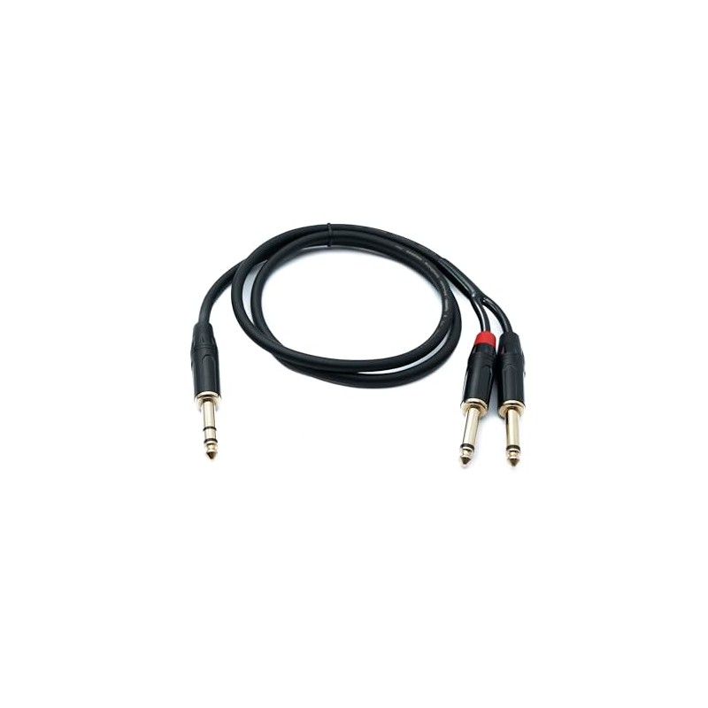 System-S Audio Y Jack Cable 100 cm 1x 6.35 mm