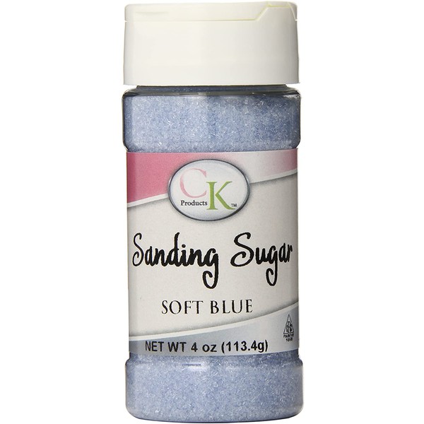 CK Products 4 Ounce Sanding Sugar Bottle, Soft Blue