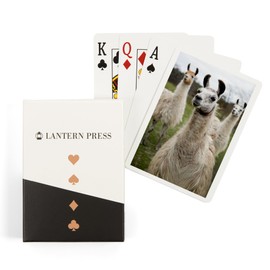 Lantern Press Llamas (52 Playing Cards, Poker Size Card Deck with Jokers)