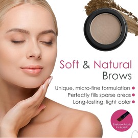 Marie-José Eyebrow Powder - Eyebrow Filler Powder - Effortless All-Day Brow Beauty - Compact Size 0.10oz for Purse or Travel Size - Made in USA (Dark Blonde)