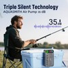 Live Bait Aerator,Ultra-Long Battery Life,Rechargeable Aquarium Air Pump 3w/24GPH(2600mAh Single