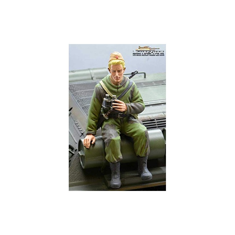 licmas Figure Soldier WW2 Russian Reconnaissance with Binoculars Tankrider Amoeba