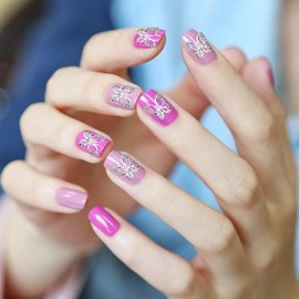 SJBAUTYO Pack of 20 Alloy Butterfly Nail Charms, Alloy Butterfly Nails, for Nail Art Decorations, DIY Craft Accessories (Silver)