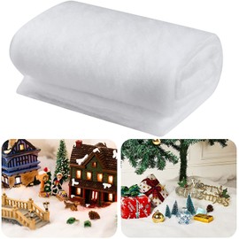 MarysDe@lz Christmas Snow Blanket 70cm x 50cm for Christmas Decoration, Village Displays, Under the Christmas Tree - Thick White Soft and Fluffy Fake Snow Cover for Holiday Decor and Winter Displays