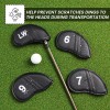 Golf Iron Head Covers Numbers Synthetic Leather Headcover Deluxe Value