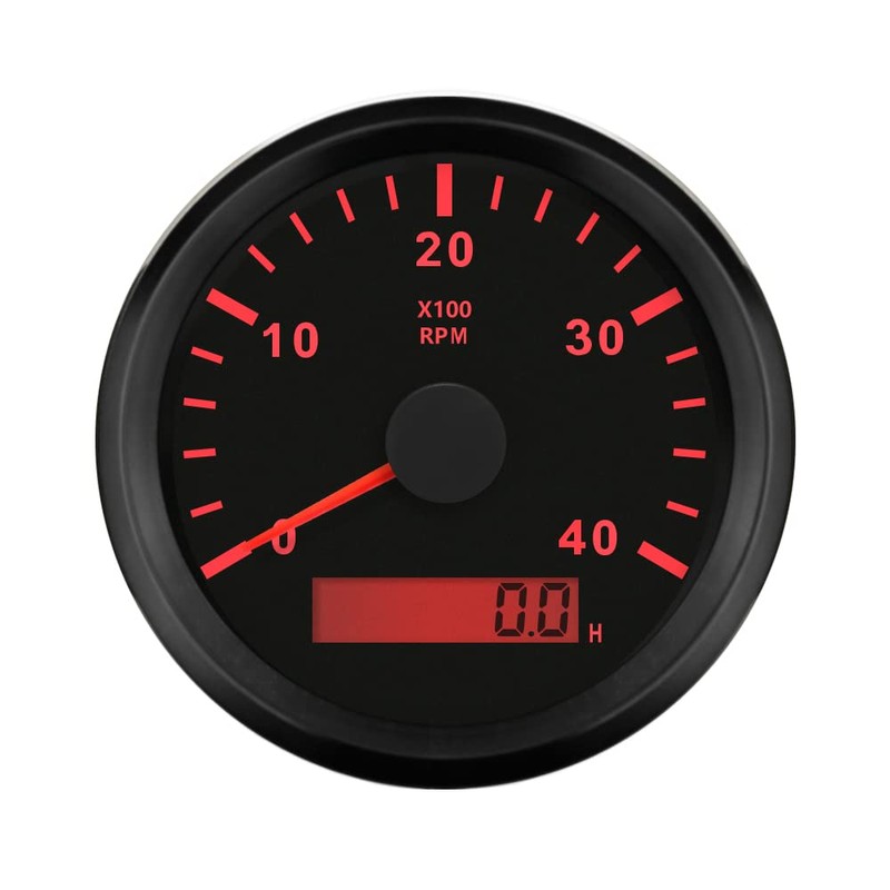 ELING Waterproof Tachometer REV Counter RPM Gauge with Hour Meter