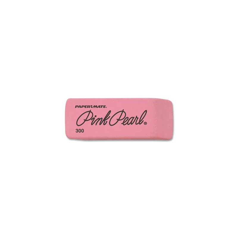 PaperMate Pink Pearl Premium Medium Rubber Eraser, 3-Count (2 Pack)