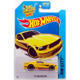 2014 Hot Wheels Kmart Exclusive Hw City 94/250 - '07 Ford Mustang [Yellow]