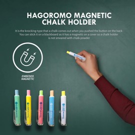 Hagoromo Chalk Holder with Magnet Attached [Green Cap and Chalk]