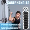 Ergonomic Tricep Rope Pull Down Attachment, Upgraded Long Triceps Rope