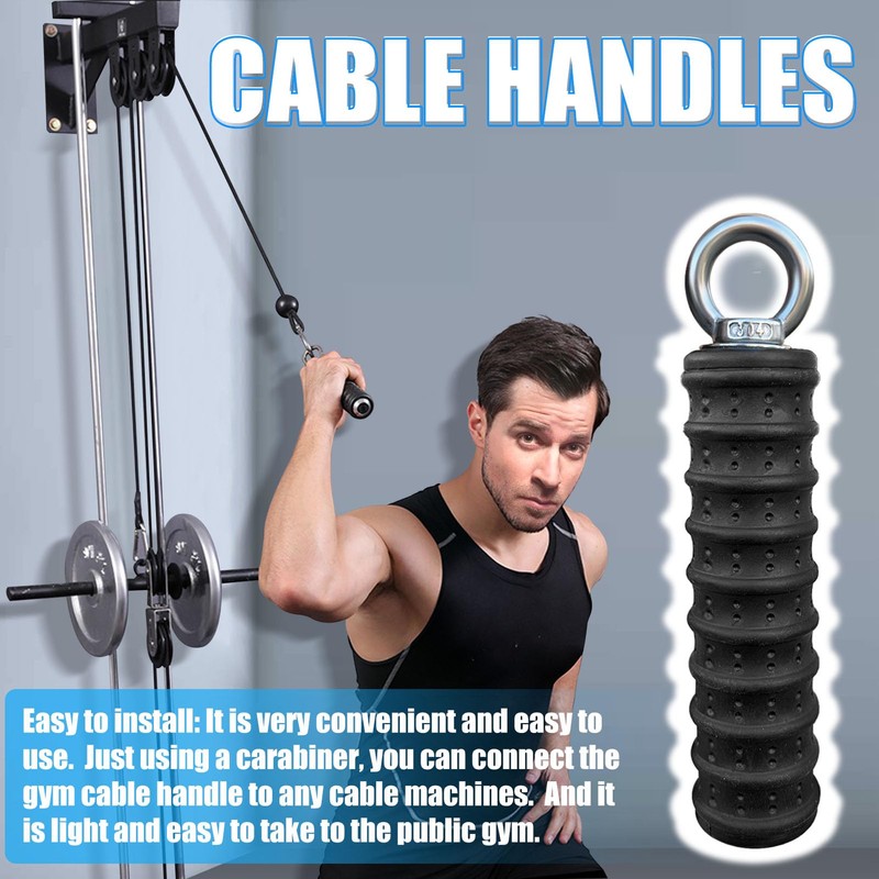 Ergonomic Tricep Rope Pull Down Attachment, Upgraded Long Triceps Rope