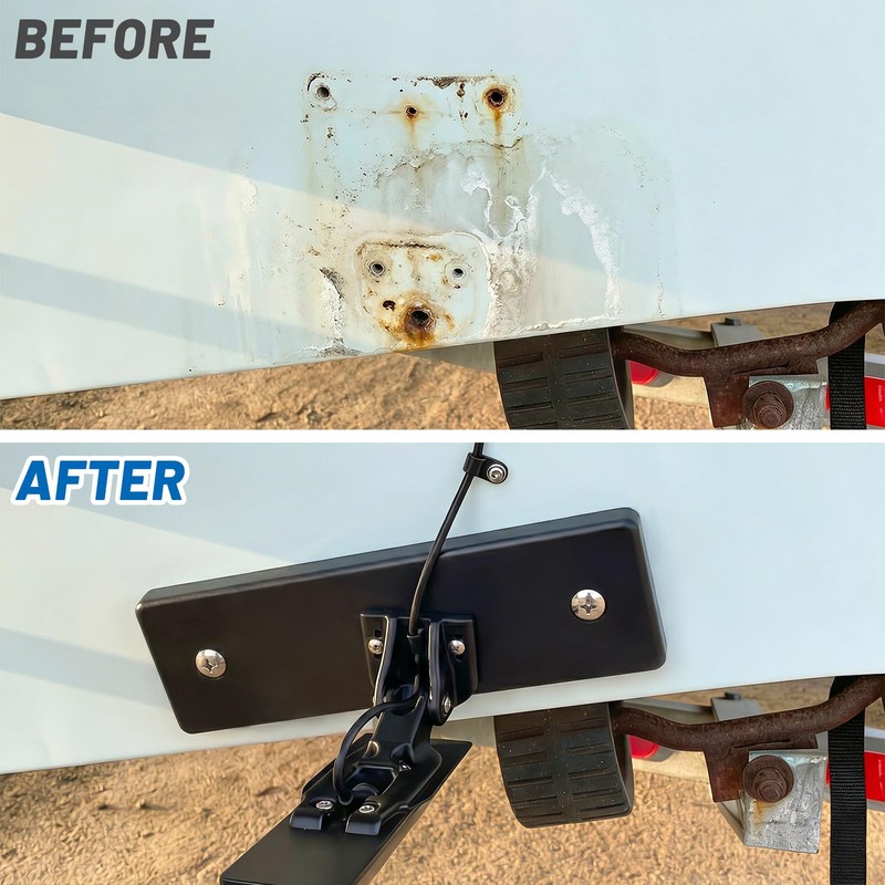 Verdanzia Transducer Mounting Plate with Screws, UV-Resistant Transducer Mounting Board