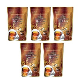 Estepro Lab Cramel Detoc Harb Tea Pro Caramel Detoc Herbal Tea Pro 0.1 oz (3 g) x 30 Packets, Set of 5
