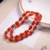 Natural Red Jade Oval Beads Gemstone Necklace Handmade Women Jewellery,