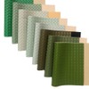 8 Pcs/Set 7.87x12.6 Textured Synthetic Leather, Mixed Woven Check Striped