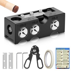 WIILGN 10-in-1 Billiards Pool Cue Tip Shaper, Pool Cue Tips Replacement Kit, Pool Cue Shaper, Pool Cue Tip Tool, Pool Cue Tips Repair Tool for Replacement and Shaping Cue Tips (10-in-1) | WIILGN