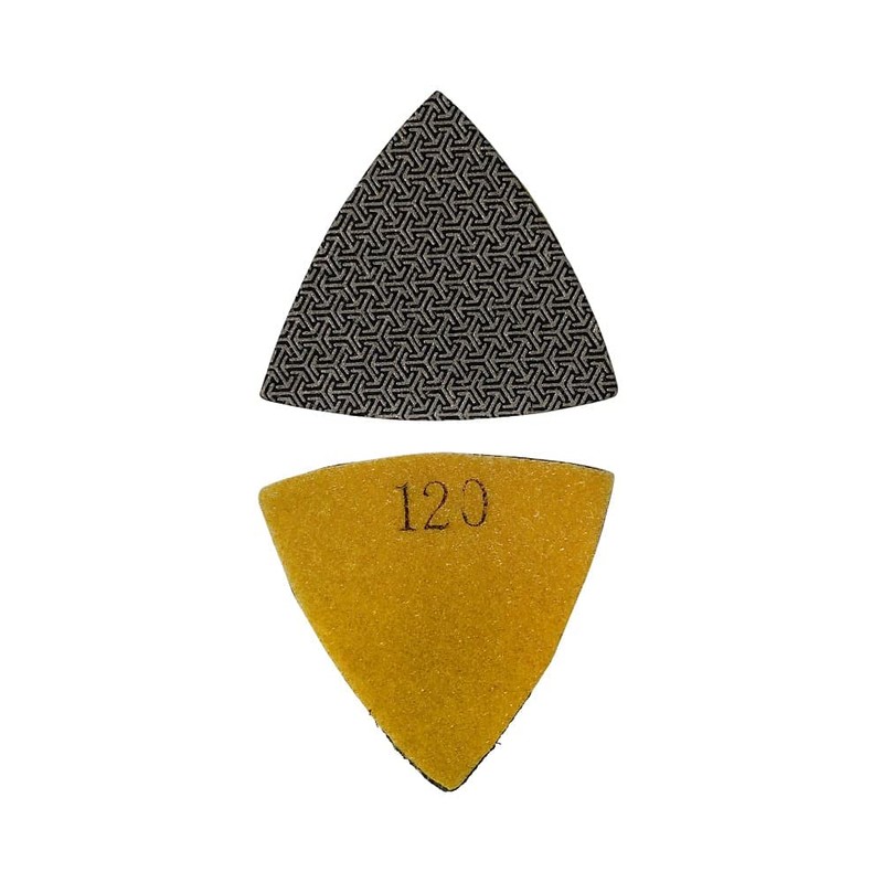 3" Triangular Diamond Grinding/Polishing Pads for Oscillating Multi-Tools, 3mm Segment