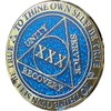 GORLENKE30 Year AA Medallion Reflex Blue Glitter Gold Plated Color