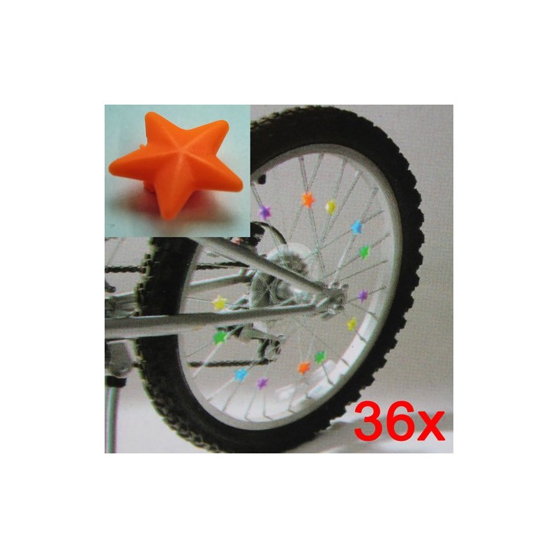 Land-Haus-Shop Spoke Clip Stars Set of 36 Assorted Colours 36