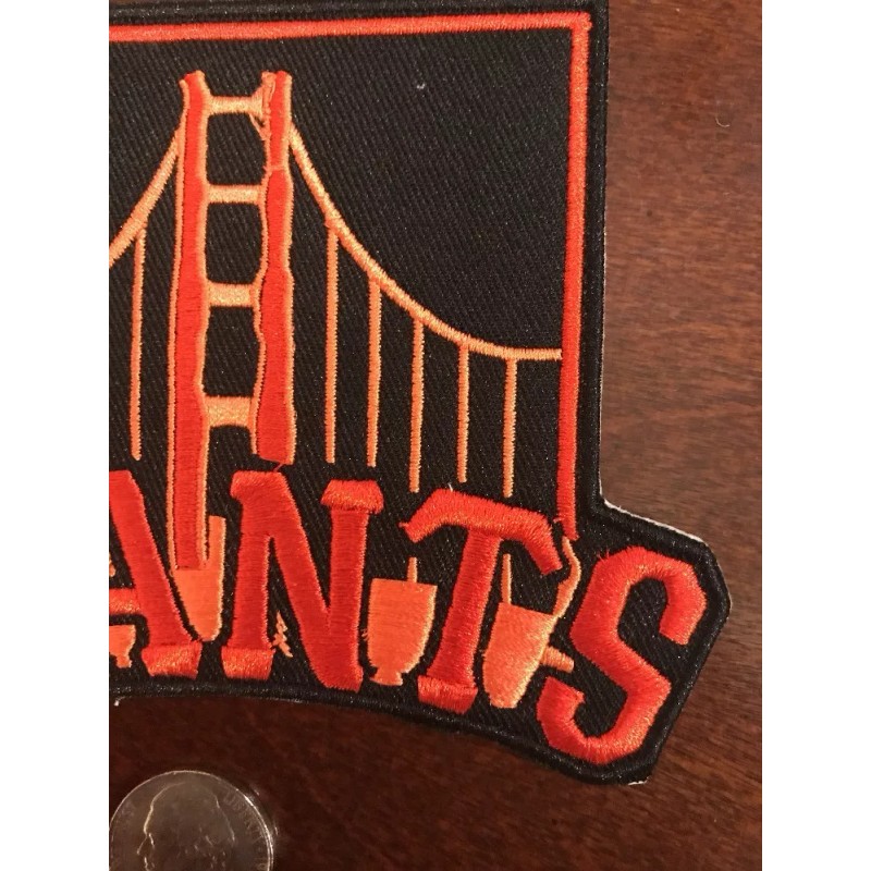 SF San Francisco Giants Vintage Embroidered Iron On Patch 4.5"