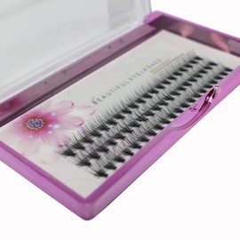 Dedila 8/10/12/14/16/17/18/20mm 60pcs 20 Root Grafting Individual False Eyelashes Mink Natural Long Eye Lashes Cluster Extension Makeup Beauty Fake Eyelash (16MM)