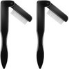 2Pcs Folding Eyelash Comb Stainless Eyelash Separator Teeth Eye Lash