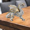 Mechanical Steampunk Dragon Sculpture Decorative Resin Dragon Statue for Bedrooms