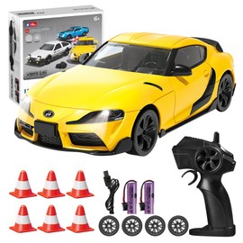 HIULLEN 1:24 Mini Ferngesteuertes Auto, Desktop RC Drift Car, 2,4Ghz 4WD Rennauto Ferngesteuertes mit LED-Leuchten, 18 km/h Spielzeugauto RC Car Geschenk für Kinder Erwachsene ab 6 7 8+ Jahren