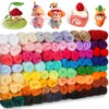 Doxiru 96 Pieces 10.2 oz Needle Felting Wool, 48 Colours
