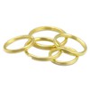 Bluemoona 10 Pcs - Brass Round Edged Keyring Keychain Split