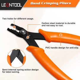 LEONTOOL Mini Bead Crimping Pliers 5 Inches Bead Crimper Tools 2 Notches for Jewelry Making Jewelry Crimping Tool Bead Crimping Tool for 2mm & 3mm Beads and Micro Tubes Wire Craft DIY Projects