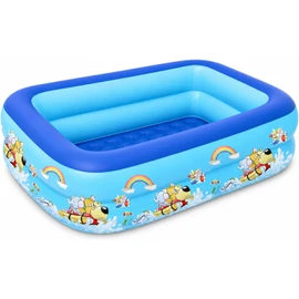 Sunshine Smile Piscina Hinchable para niños, 120 x 85 cm, Redonda, Color Rojo, 3 Capas, para niños de Todas Las Edades