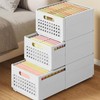 Ruspela Storage Boxes Set of 3 Foldable Wardrobe Storage Organisers