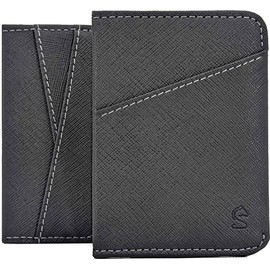 STYLIO Slim Minimalist Wallet for Men | Best Front Pocket Wallet | RFID Blocking Credit Card Holder Wallet | Real Leather Wallet| Thin Cool Slim Wallet Men's | Small RFID Wallet| Portefeuilles Hommes