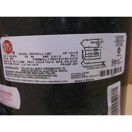 US MOTORS K55HXCLL-1467/1875 1/3-1/5HP CONDENSER FAN MOTOR 208-230/60/1 RPM:825/1-SPEED