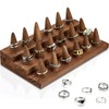 Juexica 18 Fingers Wood Ring Display Wooden Finger Ring Stand