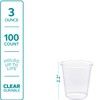 Comfy Package Clear Plastic Cups [3 oz - 100 Count]
