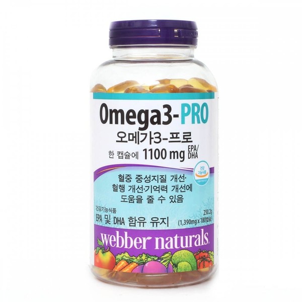 Weber Natural Omega Pro 1X390mg x 180 capsules / 웨버네츄럴오메가프로 1X390mg x 180캡슐