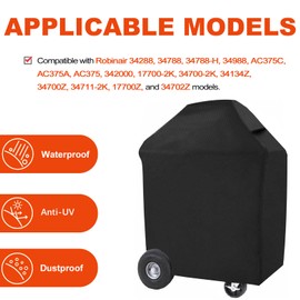 Dust Cover for Robinair Machine, 600D Oxford Dust Cover, Compatible with Robinair A/C RRR Machine, Black