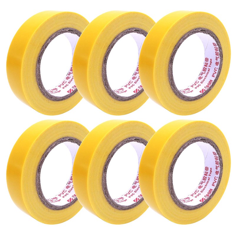 Maveek Electrical Tape 0.6 Inch 15M Yellow Electrical Insulation Tape,