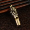 Comimark 3 pc Unique Metal Brass Dragon Animal Whistle Pendant