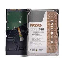 MDD MAXDIGITALDATA 3TB 7200RPM 128MB Cache SAS 6Gb/s 3.5inch Internal Enterprise Hard Drive (MD3TSAS12872E) - [ NOT a SATA HDD ] (Renewed)