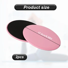 Exercise Core Sliders, WADY 2 Pack Sliders for Working Out Yoga Pilates Gliding disc with Dual Sided Exercise Gliding Discs Use on Carpet or Hardwood Floors, Light and Portable (Pink)
